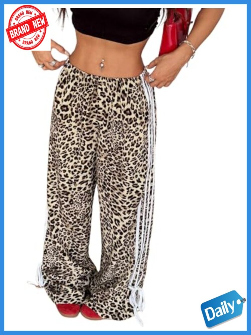 Wide Leg Track Pants with Pockets, Streetwear Joggers